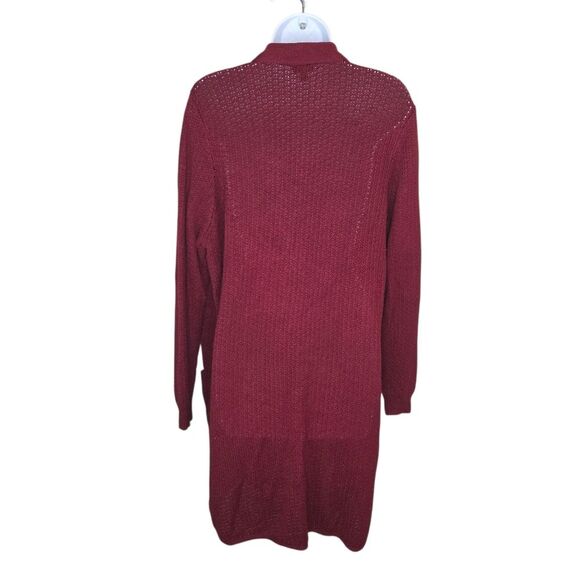 Torrid Brick Red Long Sleeve Knit Cardigan Sweater Size 2x 2 - Picture 3 of 6